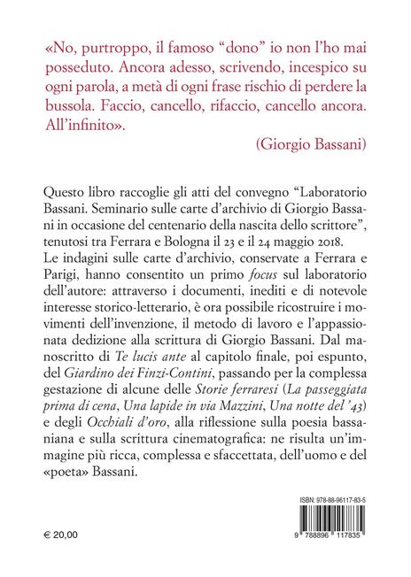Laboratorio Bassani. L'officina delle opere. Atti del Convegno (Ferrara, 24-25 maggio 2018) - 4