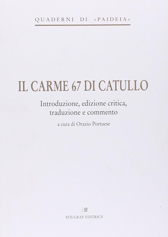 Il carme 67 di Catullo - copertina