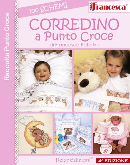 100 schemi corredino a punto croce - Francesca Peterlini - copertina