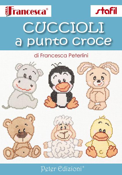 Cuccioli a punto croce - Francesca Peterlini - copertina