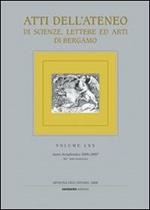 Atti dell'Ateneo di scienze, lettere ed arti di Bergamo. Vol. 70