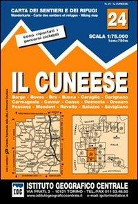 Carta n. 24 Il cuneese 1:75.000. Carta dei sentieri e dei rifugi - copertina