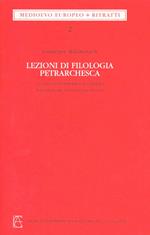 Lezioni di filologia petrarchesca