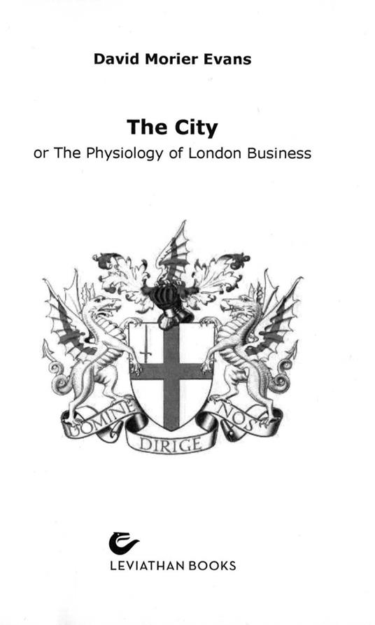 The city or the pyisiology of London business - David Morier Evans - copertina