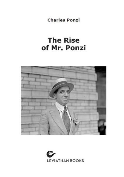 The rise of mr. Ponzi - Charles Ponzi - copertina