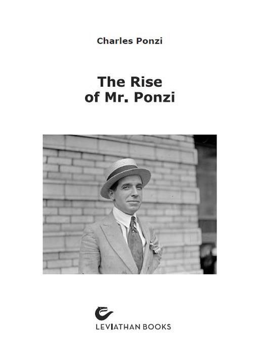 The rise of mr. Ponzi - Charles Ponzi - copertina