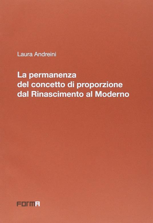 La permanenza del concetto di proporzione dal Rinascimento al moderno - Laura Andreini - copertina