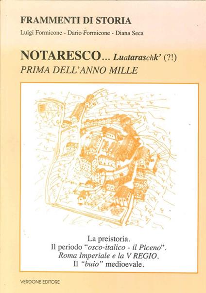 Notaresco &. Luataraschk' (?!) Prima dell'anno mille - Luigi Formicone - copertina