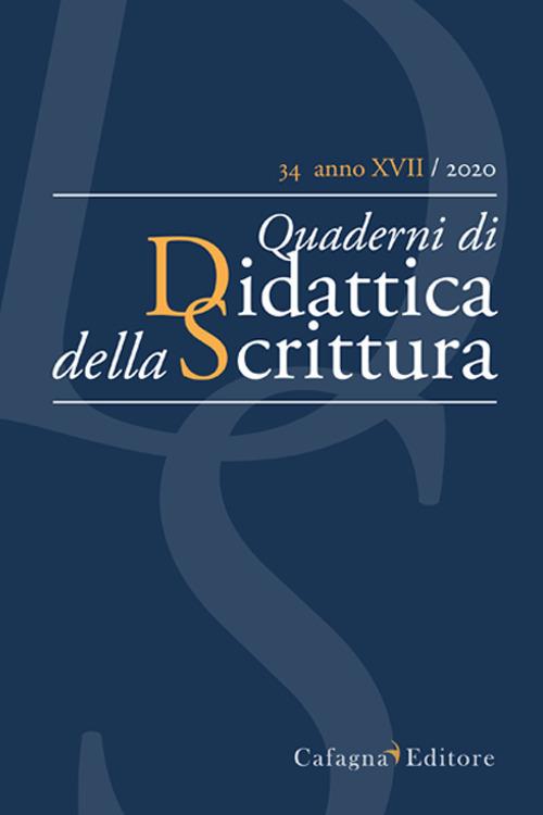 QdS. Quaderni di didattica della scrittura (2020). Vol. 34 - copertina