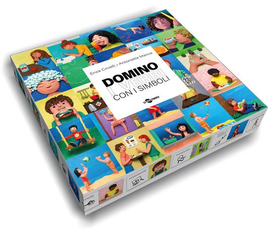 Domino i verbi con i simboli. Con 28 tessere - Enza Crivelli - copertina