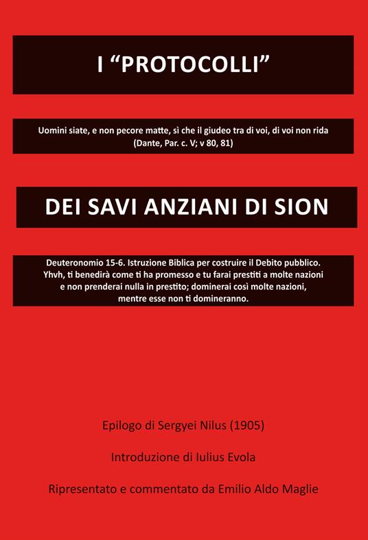 I «protocolli» dei savi anziani di Sion - Emilio Aldo Maglie - copertina