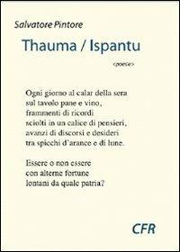Thauma/Ispantu. Testo sardo e italiano - Salvatore Pintore - copertina