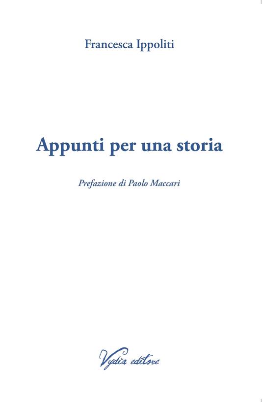 Appunti per una storia - Francesca Ippoliti - copertina
