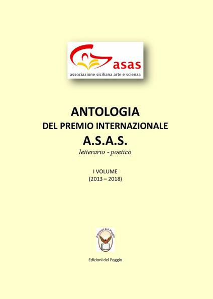 Antologia del Premio letterario A.s.a.s - copertina