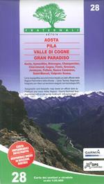 Carta n. 28. Aosta, Pila, Valle di Cogne, Gran Paradiso 1:25.000