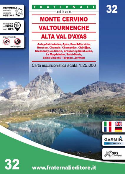 Carta n. 32. Monte Cervino, Val Tournenche, Alta Val d'Ayas - copertina