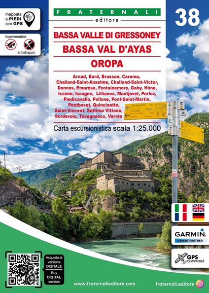 Carta n. 38. Bassa Valle di Gressoney, Bassa Val d’Ayas, Oropa - copertina