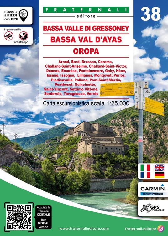 Carta n. 38. Bassa Valle di Gressoney, Bassa Val d’Ayas, Oropa - copertina