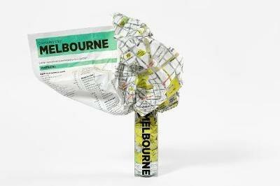 Crumpled city map. Melbourne - copertina