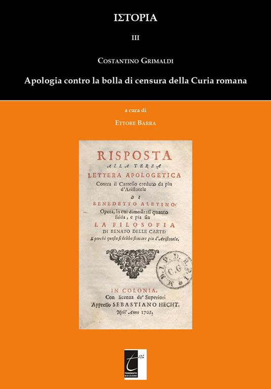 Apologia contro la bolla di censura della Curia romana - Costantino Grimaldi - copertina