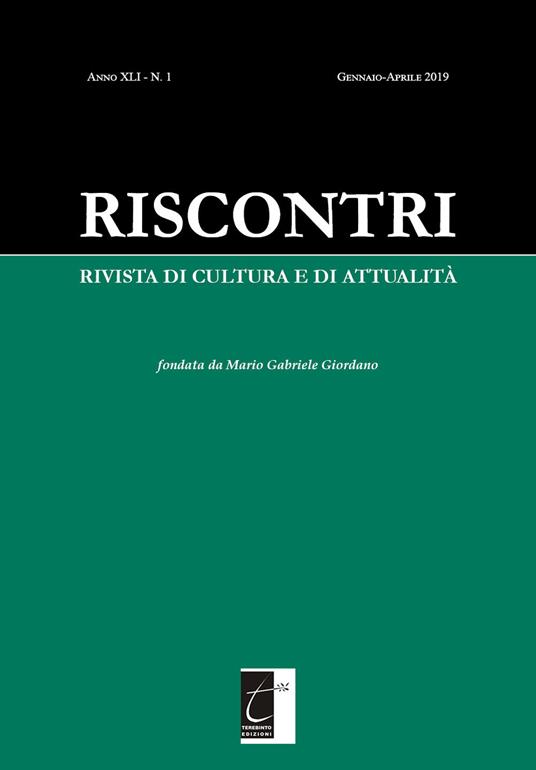 Riscontri. Rivista di cultura e di attualità - copertina