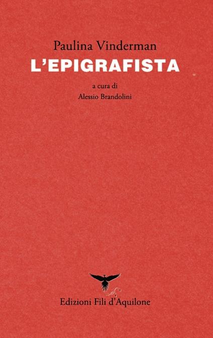 L' epigrafista - Paulina Vinderman - copertina