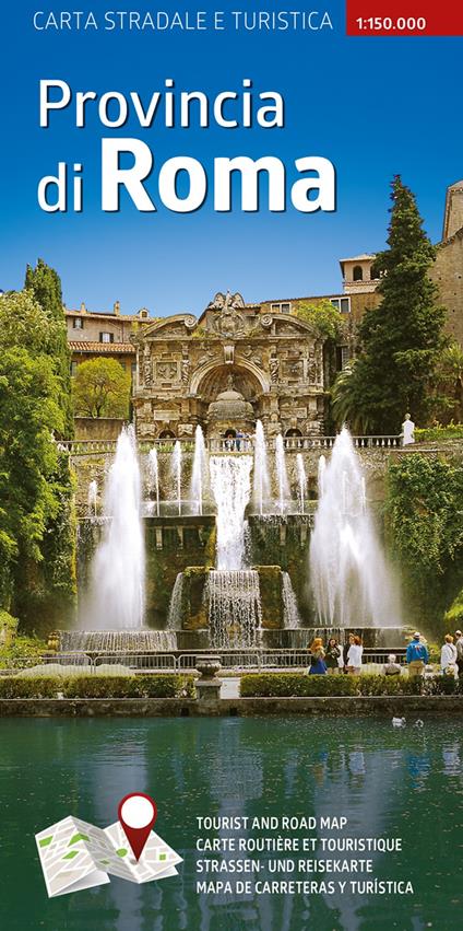 Carta stradale e turistica plastificata. Provincia di Roma. 1:150.000 - copertina