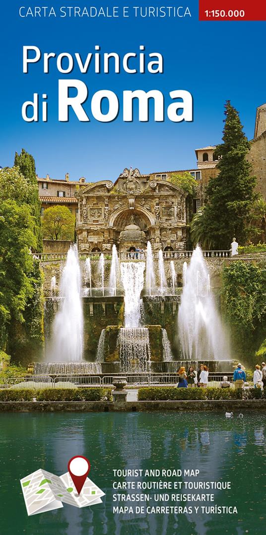 Carta stradale e turistica plastificata. Provincia di Roma. 1:150.000 - copertina