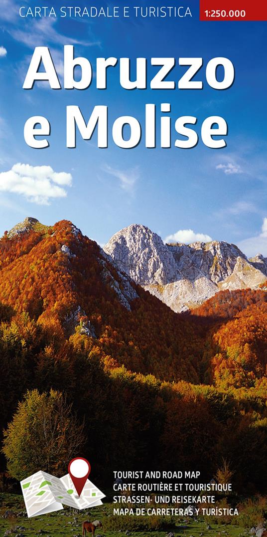 Carta stradale e turistica plastificata. Abruzzo e Molise. 1:250.000 - copertina