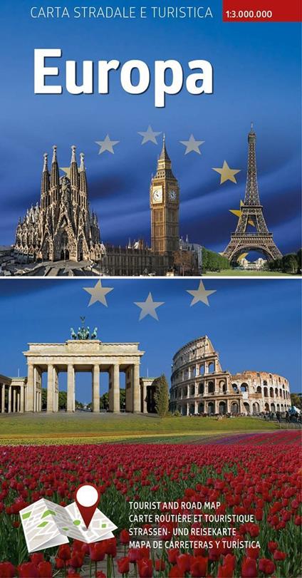 Carta stradale e turistica plastificata. Europa. 1:3.000.000 - copertina