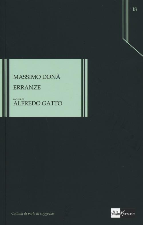 Erranze - Massimo Donà - copertina