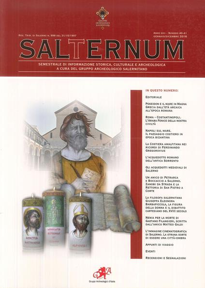 Salternum. Semestrale di informazione storica, culturale e archeologica (2018). Vol. 40-41 - copertina