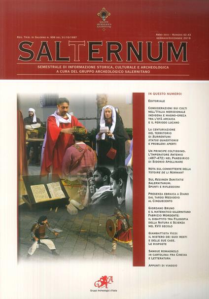 Salternum. Semestrale di informazione storica, culturale e archeologica (2019). Vol. 42-43 - copertina