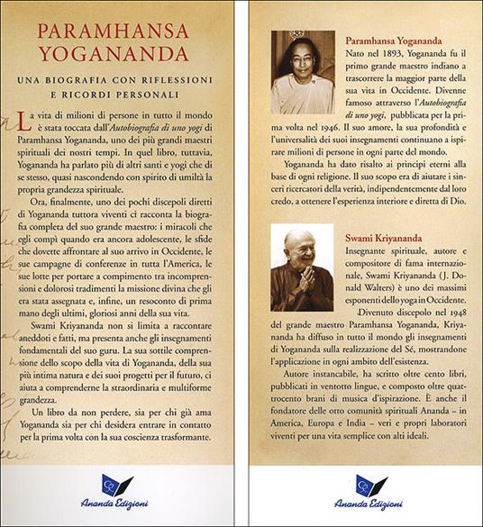 Paramhansa Yogananda. Una biografia. Con riflessioni e ricordi personali - Kriyananda Swami - 2