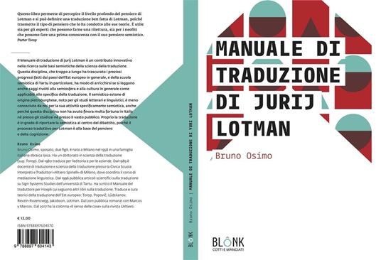 Manuale di traduzione di Jurij Lotman - Bruno Osimo - copertina