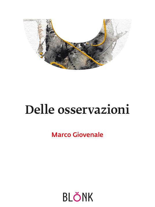 Delle osservazioni - Marco Giovenale - copertina