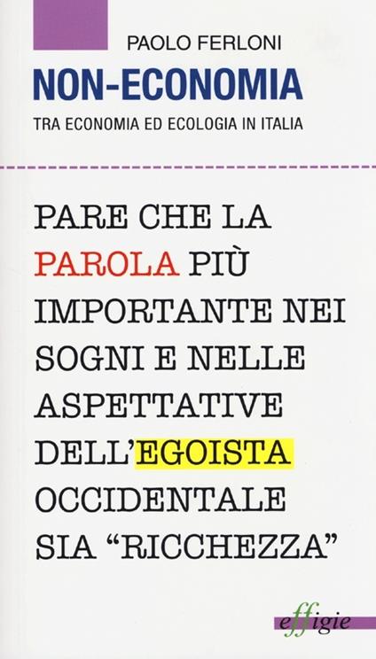 Non economia. Tra economia ed ecologia in Italia - Paolo Ferloni - copertina