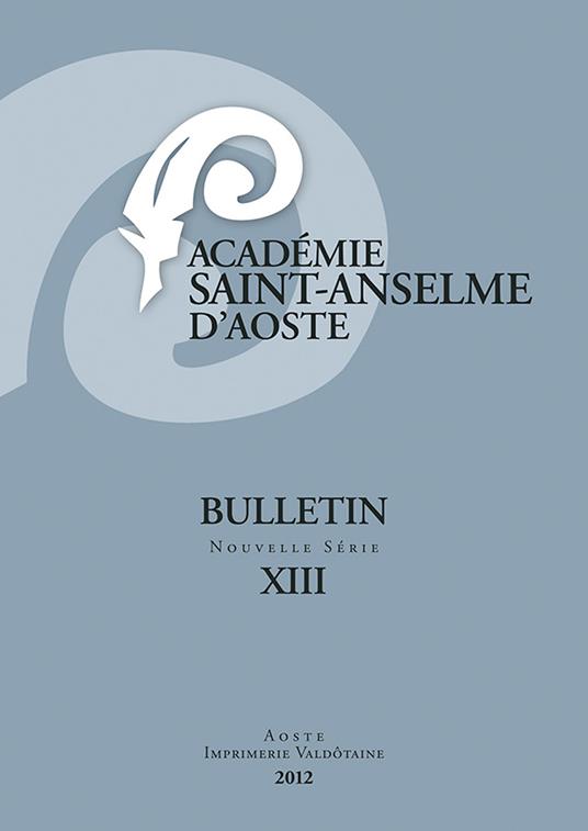 Bulletin Academie Saint-Anselme d'Aoste. Vol. 12 - copertina
