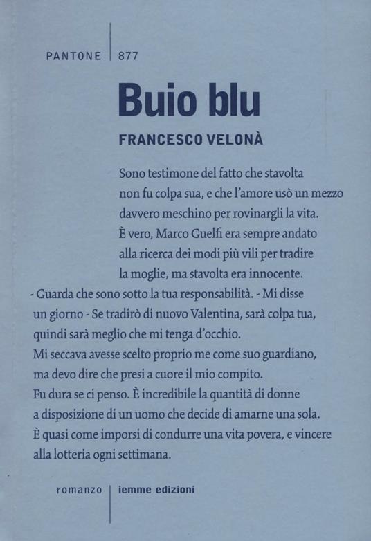 Buio blu - Francesco Velonà - copertina