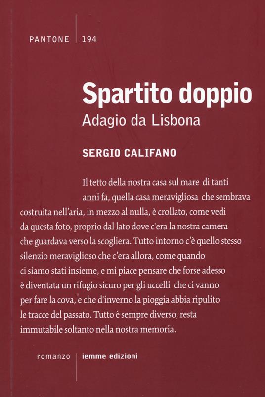 Spartito doppio. Adagio da Lisbona - Sergio Califano - copertina