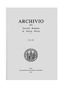 Archivio della Società romana di storia patria. Vol. 142