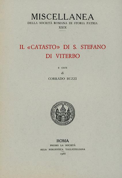 Il catasto di S. Stefano di Viterbo - copertina