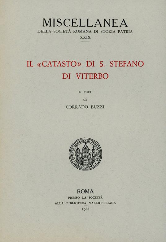 Il catasto di S. Stefano di Viterbo - copertina