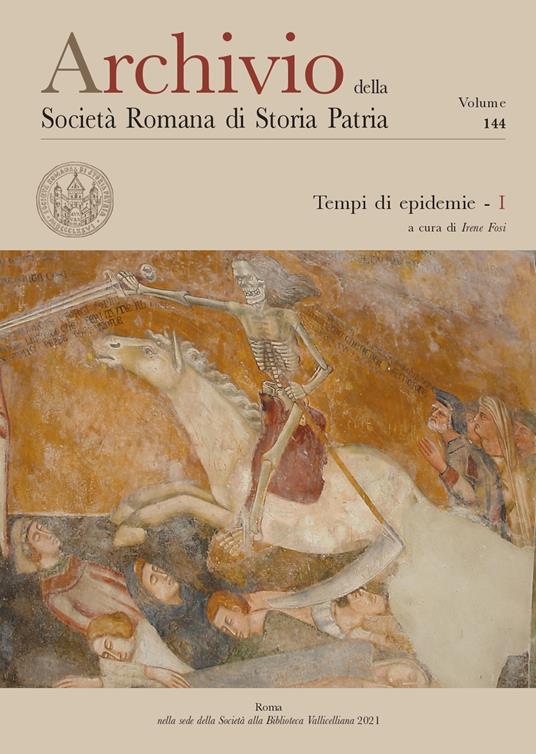 Archivio della Società romana di storia patria. Vol. 144: Tempi di epidemie - copertina