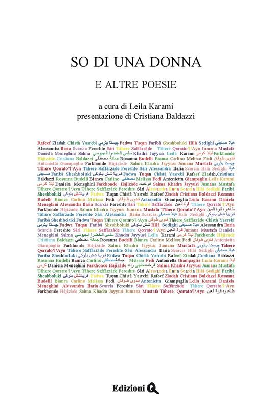 So di una donna. E altri versi. Ediz. italiana e inglese - copertina