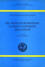 Del modo di riordinare la Regia Università degli Studi