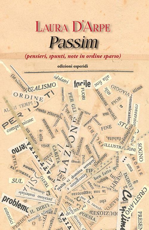 Passim (pensieri, spunti, note in ordine sparso) - Laura D'Arpe - copertina