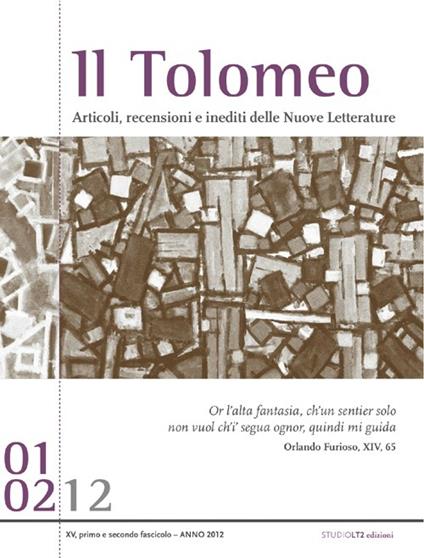 Il Tolomeo. Articoli, recensioni e inediti delle nuove letterature (2012). Ediz. italiana e inglese - copertina