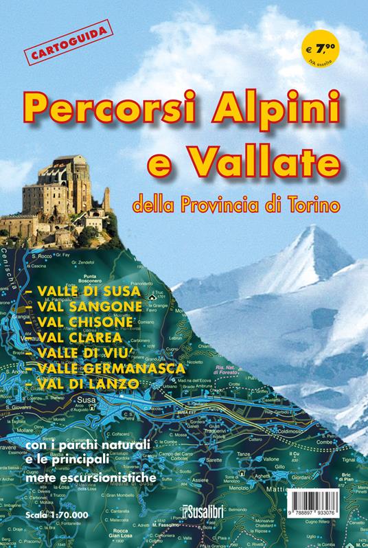 Cartoguida: percorsi alpini e vallate della provincia di Torino - copertina