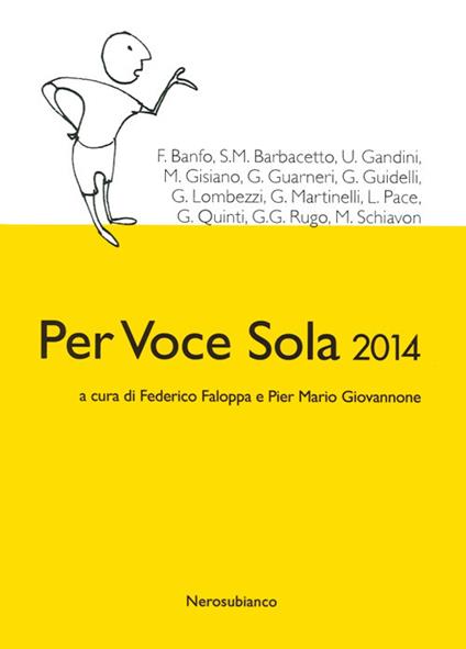 Per voce sola 2014 - copertina